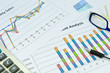 © april909 - business charts and graph with glasses eye and pen