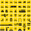 Traffic icons set - road, rail, water, air symbols