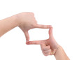 © indigolotos - Hand symbol that means frame.