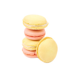 Stack of macaron cake.