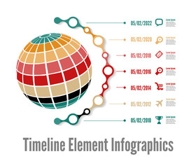 Wall Mural - Timeline infographic