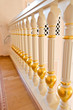 White and gold balustrade pattern