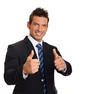 © petrdlouhy - Businessman in suit shows you thumbs up
