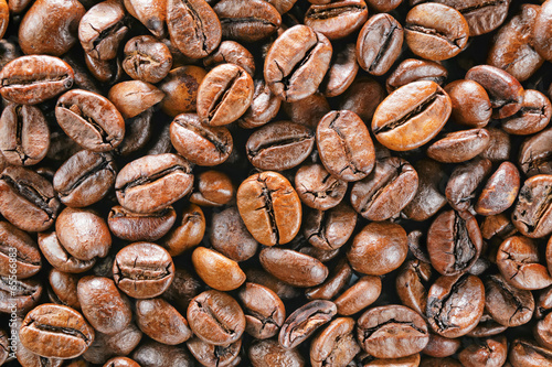 Naklejka dekoracyjna coffee beans macro