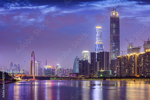 Obraz na płótnie canvas trzyczęściowy "tryptyk" Guangzhou, Chiny