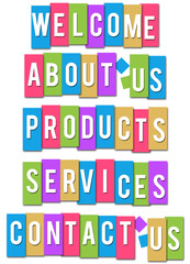 Wall Mural - Colorful Website Headings