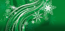 Christmas Theme - Green Flakes