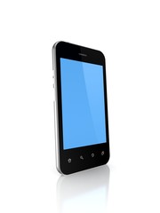 Canvas Print - Modern mobile phone with empty screen.