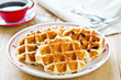 © vanillaechoes - Waffle by Caramel sauce and coffee