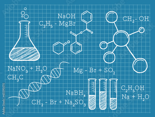 Naklejka na meble Pierwiastki chemiczne - nauka chemii