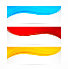 Wall Mural - Set of wavy banners