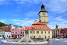 Council Square In Brasov City, Piata Sfatului, Romania