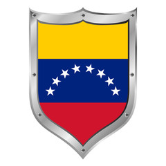 Wall Mural - Venezuela flag button.