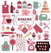 Bakery icons set. Vector elements for your design.