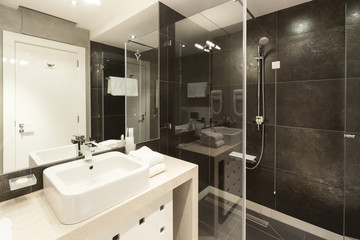 Interior of modern bathroom