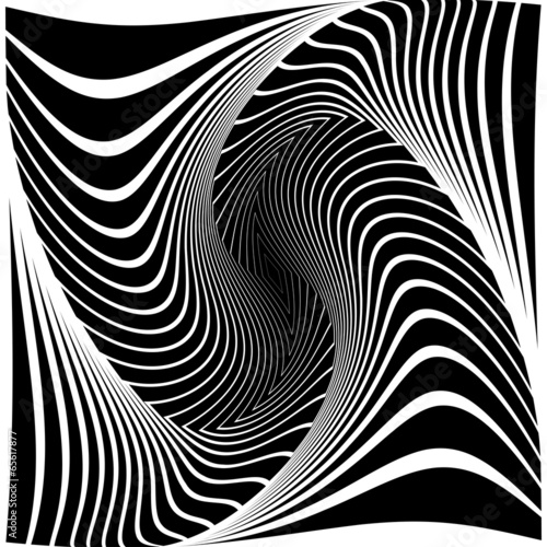Plakat Projekt tło złudzenie ruchu monochromatyczne vortex