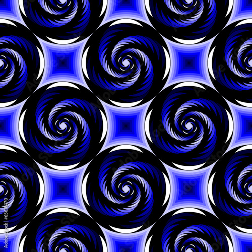 Obraz na płótnie canvas trzyczęściowy "tryptyk" Projekt bez szwu kolorowy spiralny wzór geometryczny