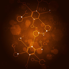 Wall Mural - chemistry red abstract background