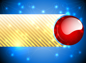 Glossy a red circle abstract background