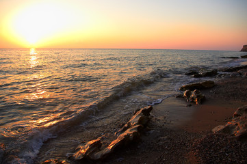 Wall Mural - Sunset on the beach