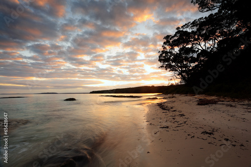 Plakat na papierze fotorealistycznym Sunrise szkockie skały nsw australia