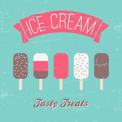 Sticker - Vintage Ice Cream Poster