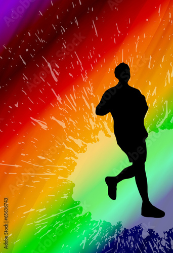 Board z aluminiowym obramowaniem Biegacz w maratonie. 
