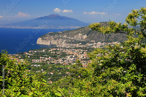 Tapeta ścienna Wulkan wulkanu i wybrzeże amalfi, Włochy, Europa