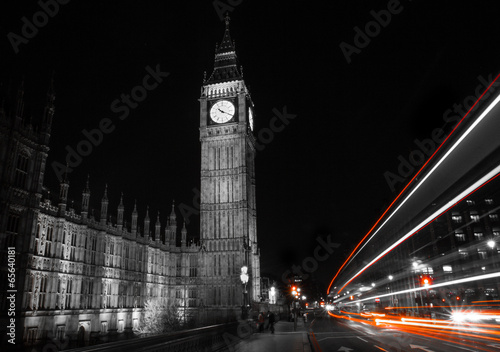Obraz na płótnie canvas dwuczęściowy "dyptyk" Big ben w nocy Londyn