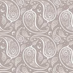 Sticker - Seamless Paisley background.