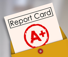 Report Card A  Plus Top Grade Rating Review Evaluation Score