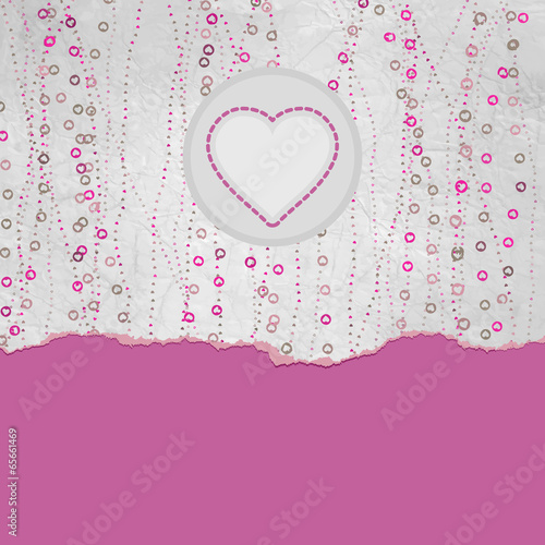 Fototapeta do kuchni Valentine card with heart. EPS 8