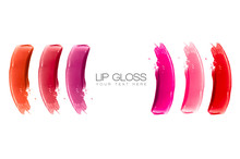 Lip Gloss Colorful Swatches