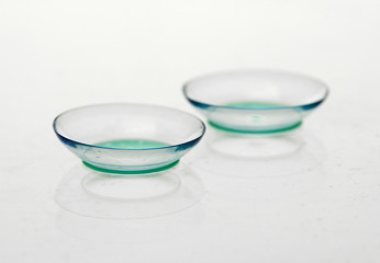 contact lenses isolated on white