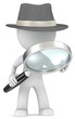 © jojje11 - Case.Dude the detective with magnifying glass. Film Noir style.