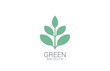 Green Plant abstract vector logo design. Eco organic