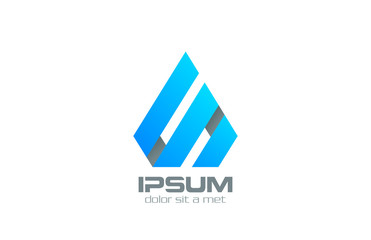 Poster - Corporate abstract vector logo design. Business emblem