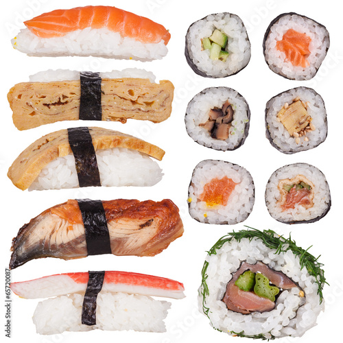Fotoboard na płycie Zestaw sushi japoński owoce morza