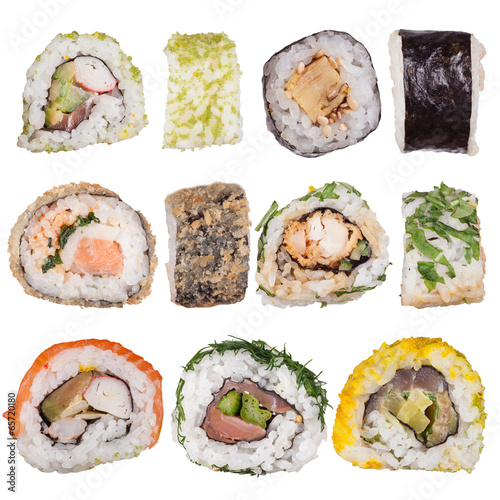 Fotoboard na płycie Zestaw sushi japoński owoce morza