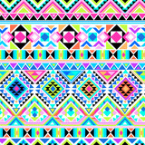neon aztec print ~ seamless background