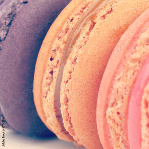 Fotoboard na płycie Słodkie i kolorowe francuskie macarons stylu retro-vintage