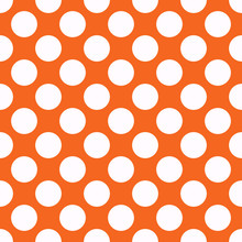 Orange Polka Dot Seamless Pattern