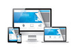 © mpfphotography - Responsive web design vector with realistic electronic devices.