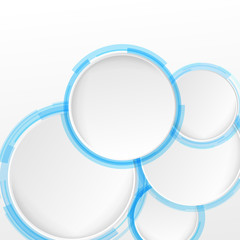 Canvas Print - Bright blue circle design elements