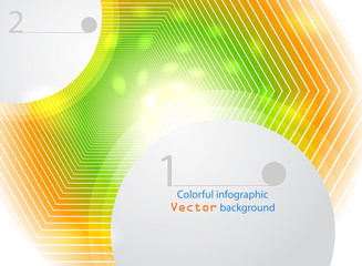 Colorful number info graphic abstract background