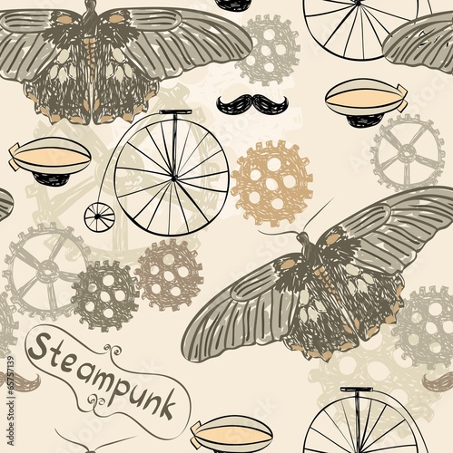Obraz na płótnie canvas czteroczęściowy "tetraptyk" Steampunk