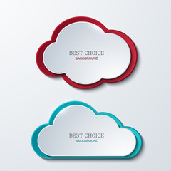 Wall Mural - vector modern clouds banners set.