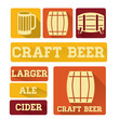 Retro Craft Beer Flat Logos