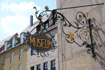 Poster - Museumsschild in Nürnberg