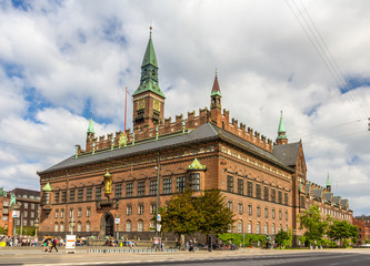 Poster - View of Copenhagen city hall, Denmark